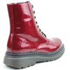 HEAVENLY FEET WOMENS ANKLE BOOT - RED PATENT